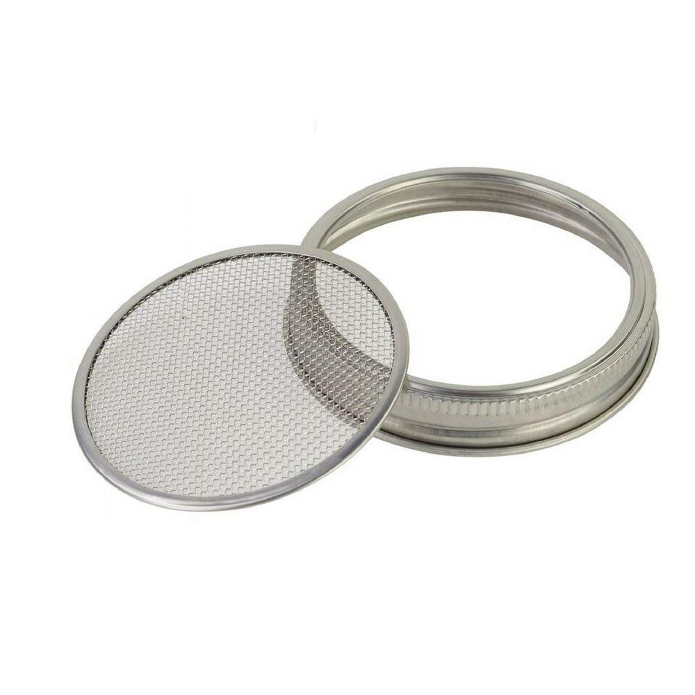 Stainless steel sprouting lid for Mason jars